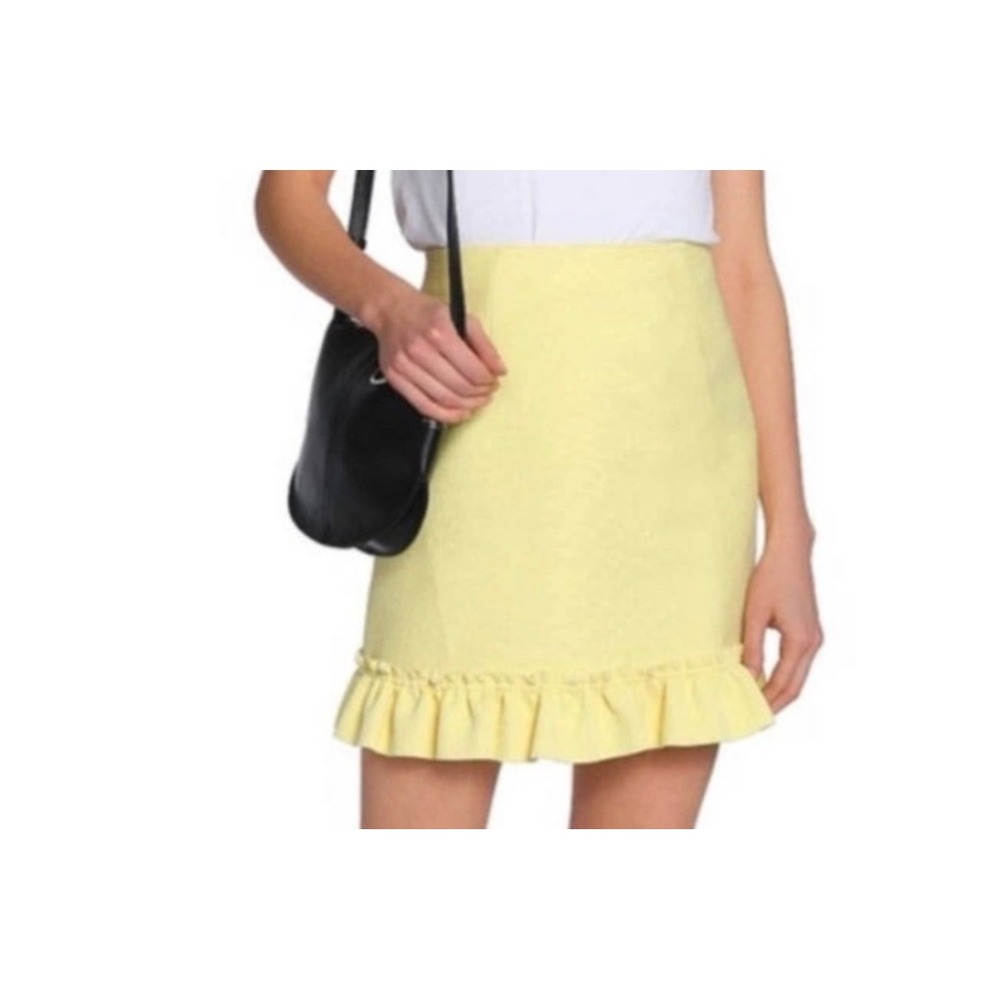 Sandro Paris Butter Yellow Boho Preppy Coquette Cottagecore Mini Skirt 1 or XS
